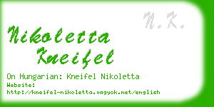 nikoletta kneifel business card